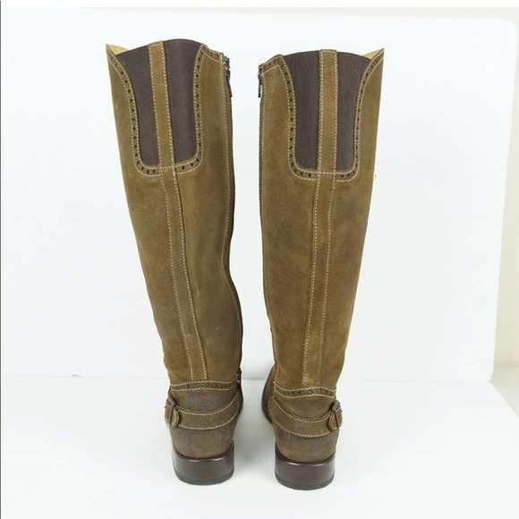 Sendra Oiled Suede Tall Leather Western Boots 8 - Picture 2 of 6